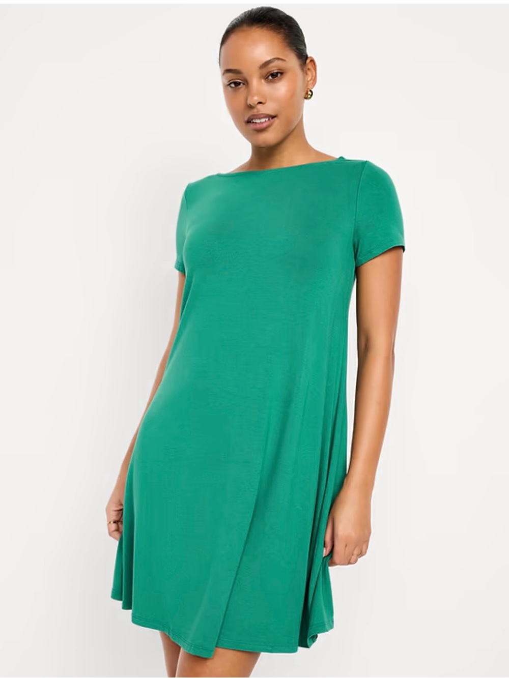 Old Navy Emerald Short-Sleeve Swing Dress XS